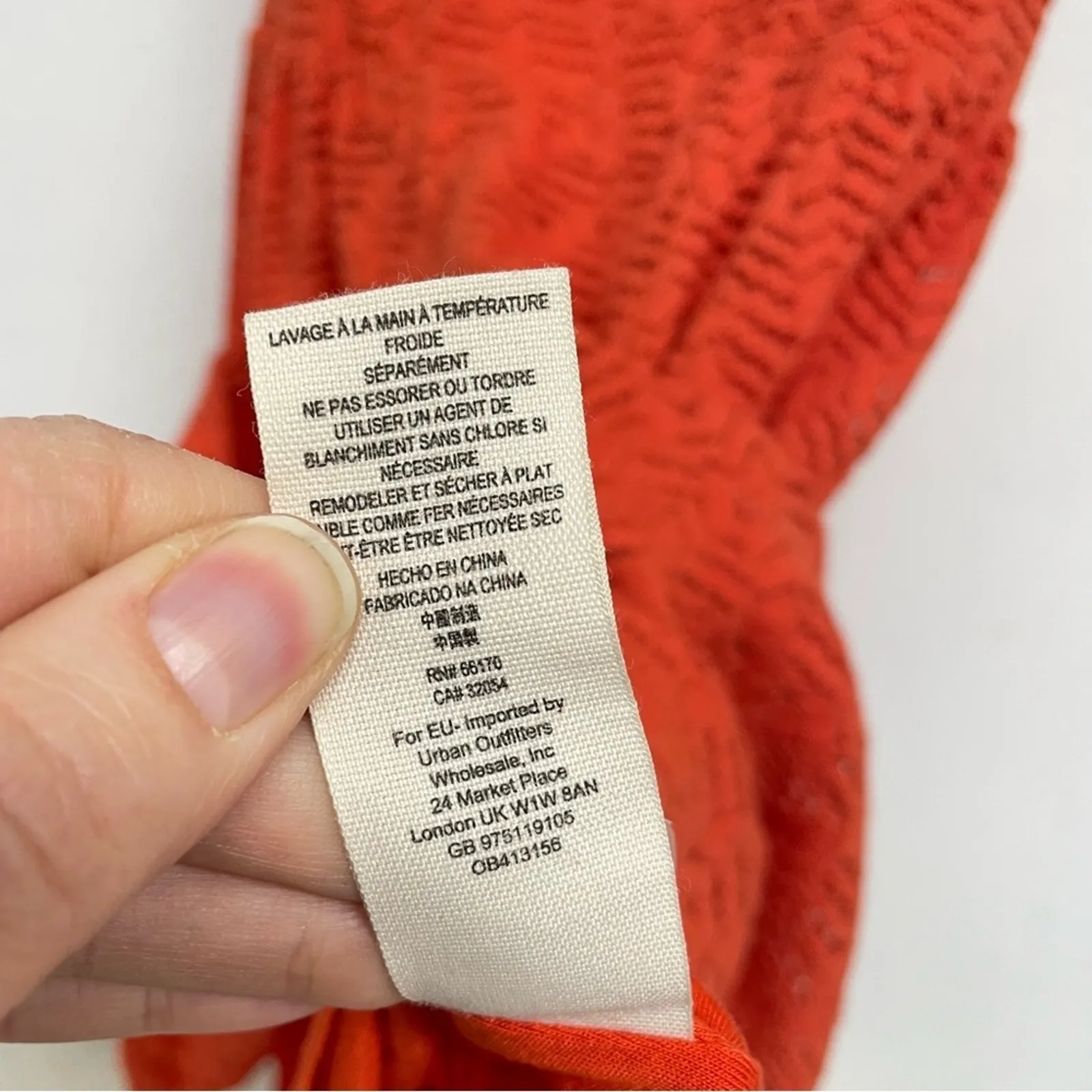 Free People Orange Sleeveless Textured Mini Dress Womens S Beachy Summer Casual - Image 7