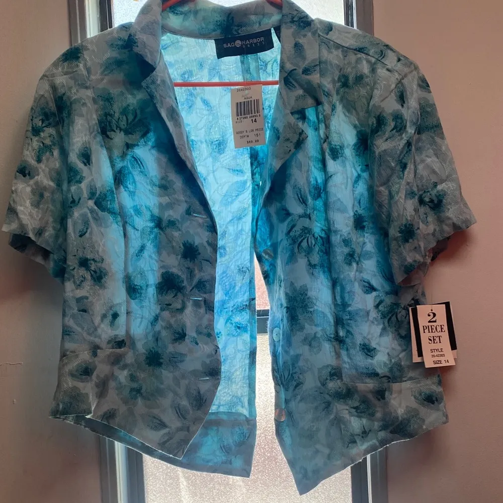 Sag Harbor Blue Floral Long 2 piece set - Image 4