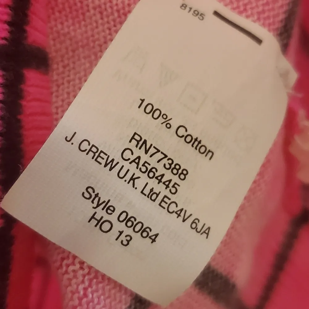 J.Crew Factory Pink Black Button Up All Cotton The Clare Cardigan S - Image 3