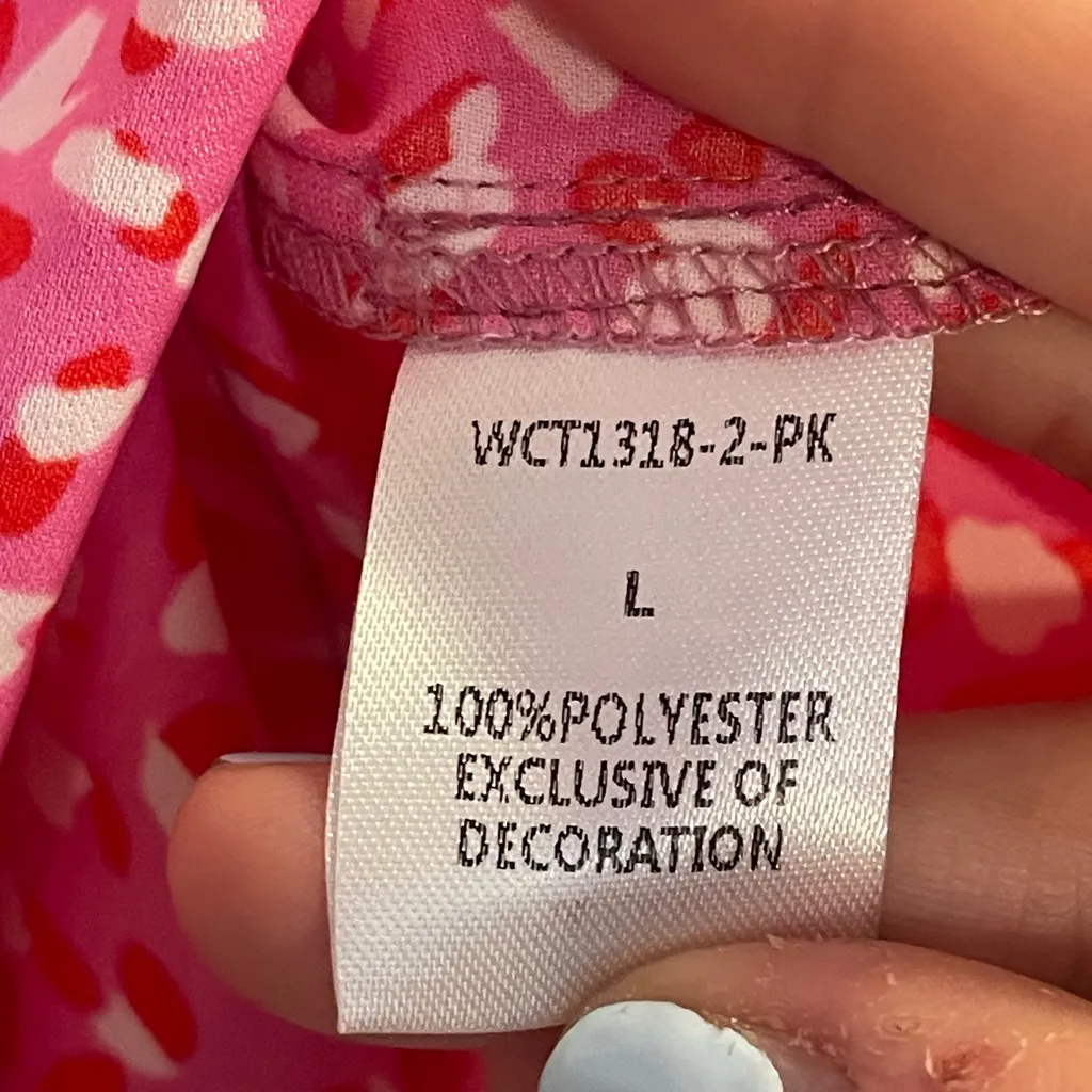 Women’s THML Sleeveless Ruffle Trim Square Neck Smocked Back Top Pink L NWT Boho - Image 10