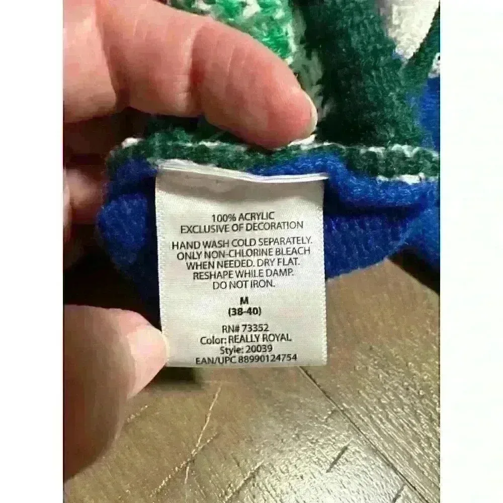 Jolly Sweaters blue Snowman‎ Sz M Size M - Image 6