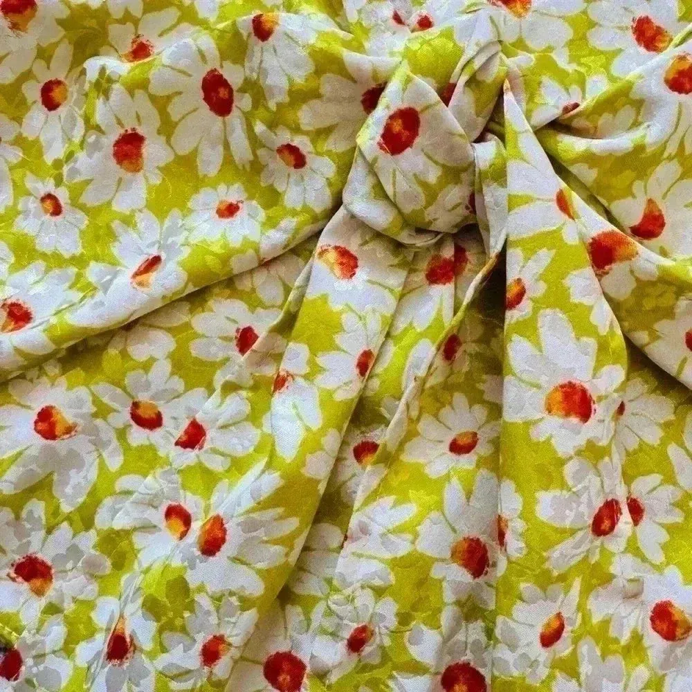 Women's Altar'd State Lime Daisy Floral Triangle Tank Top w/ Tie Back Size Small - Image 5