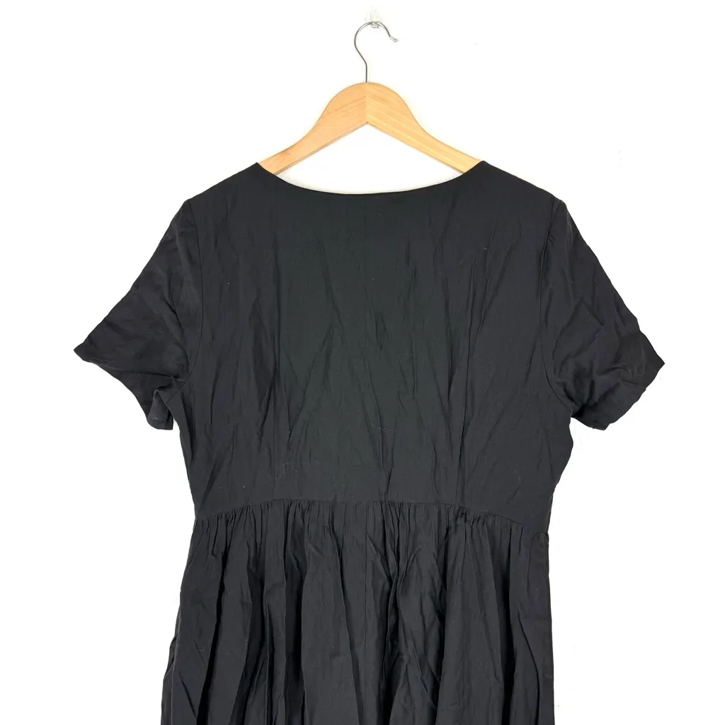 JessaKae Black Button Down Flowy Midi Dress Size XXL - Image 10