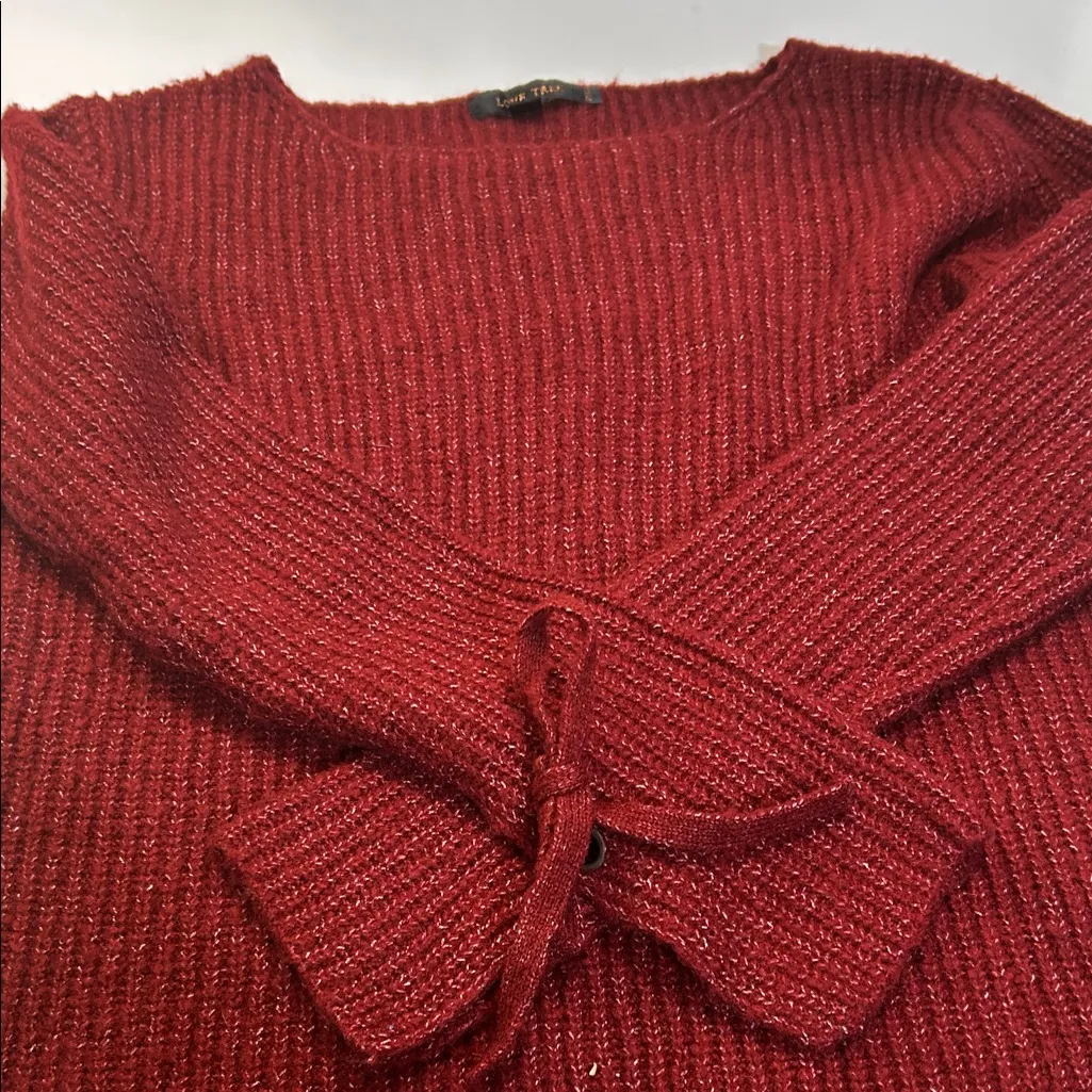 Love Tree Rich Red Crew Neck Sweater - Image 6