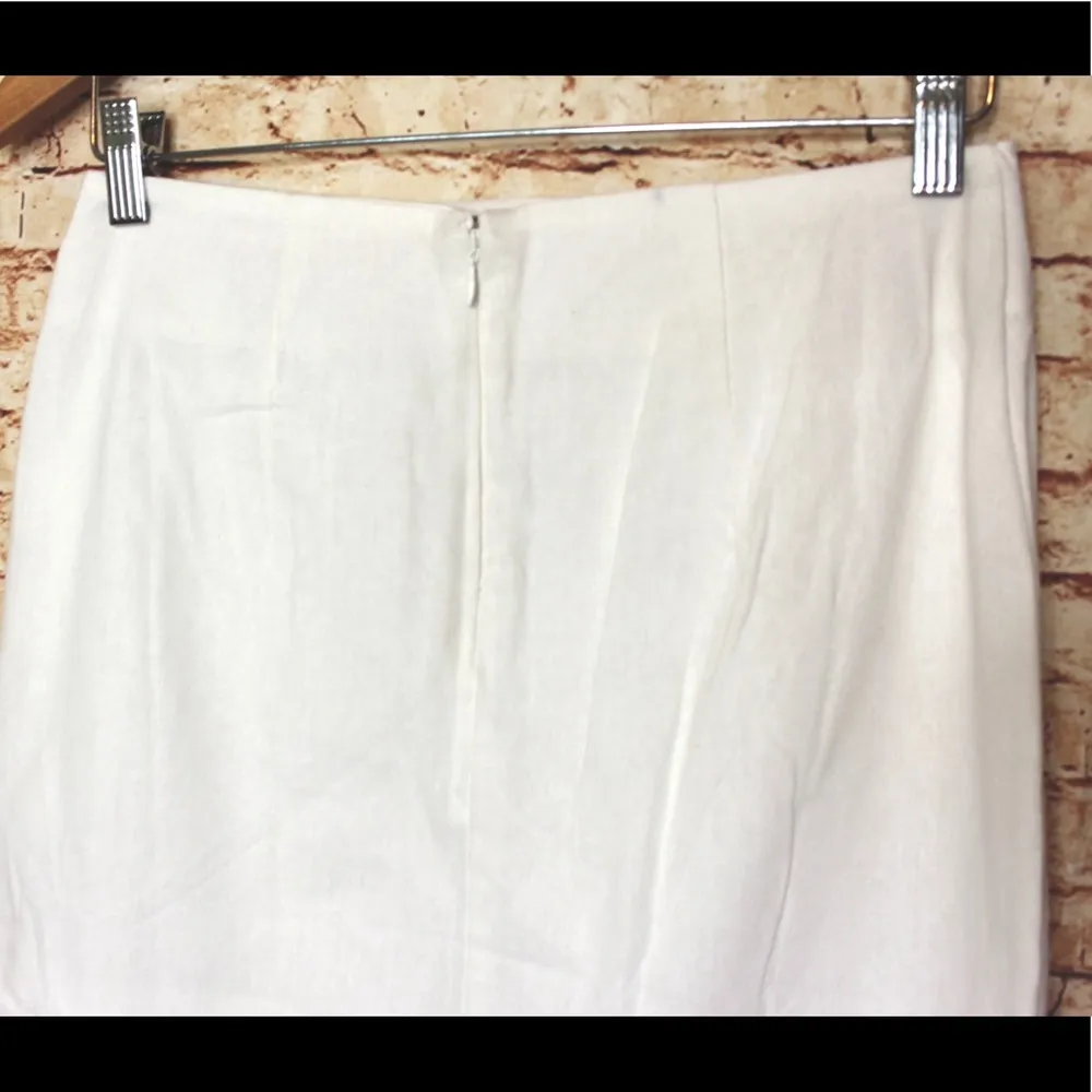 Band of Gypsies | Vintage Style White Linen Skirt - Image 4