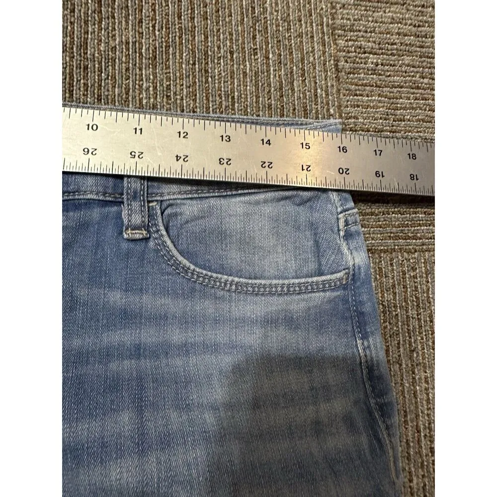 Hudson Jeans Blair High Rise Straight Crop Women's Size 30 Blue Rolled Cuffs EUC - Image 8