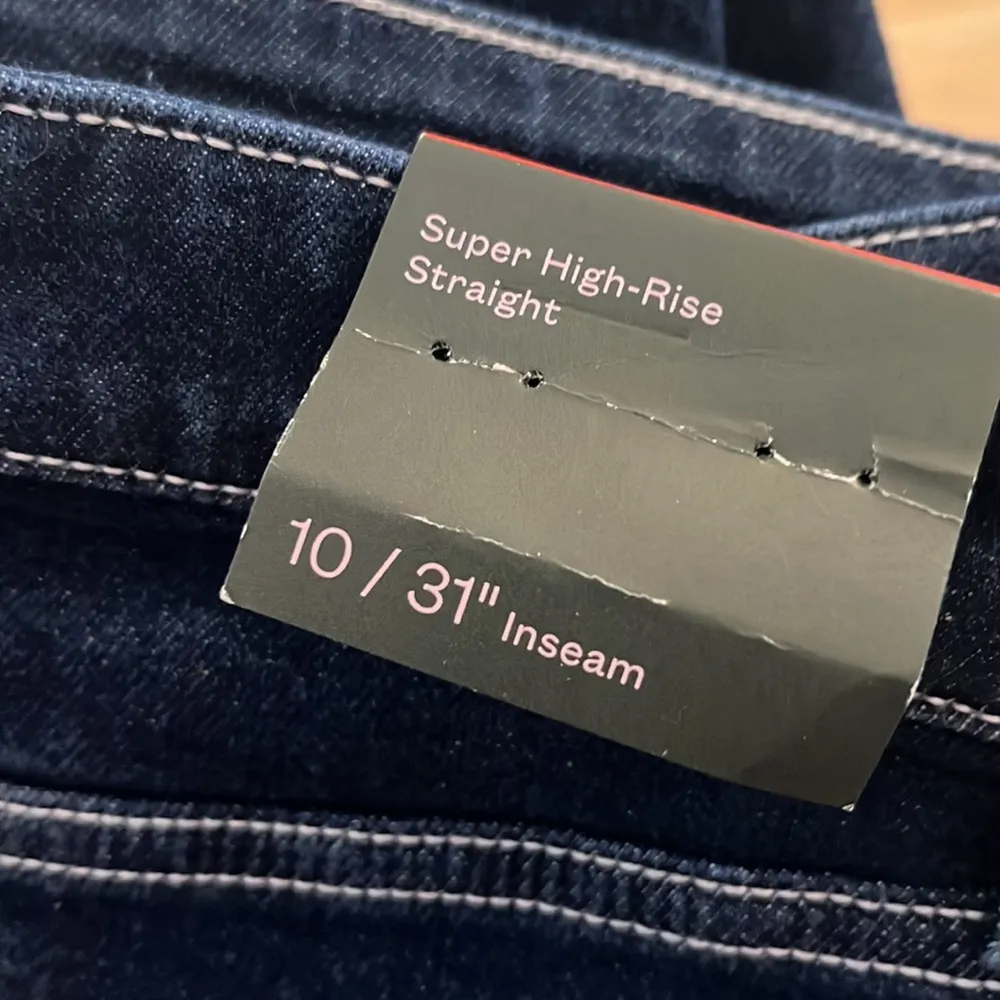 New Wild Fable Super High Rise Straight Leg Button Fly Blue Jeans Size 10 - Image 11