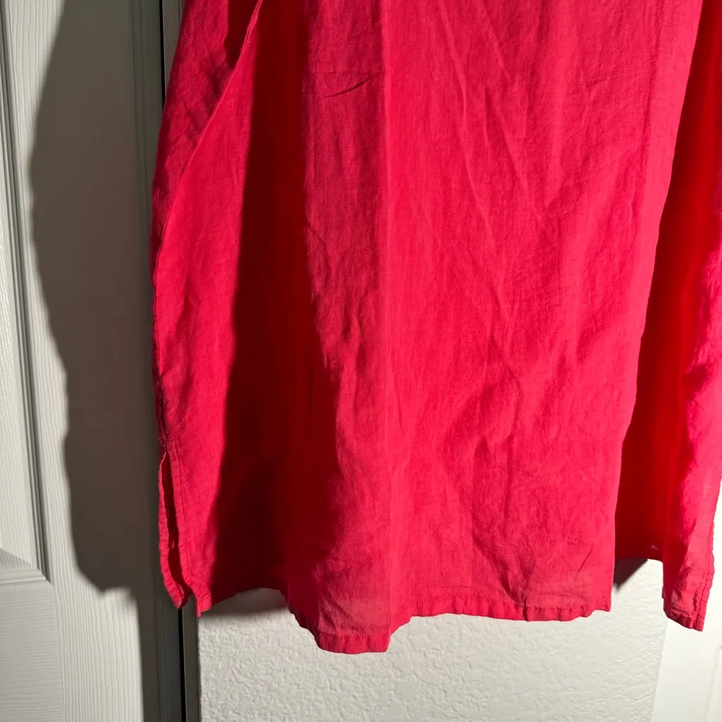Eileen Fisher • Linen Blouse • Pink • 2X - Image 5