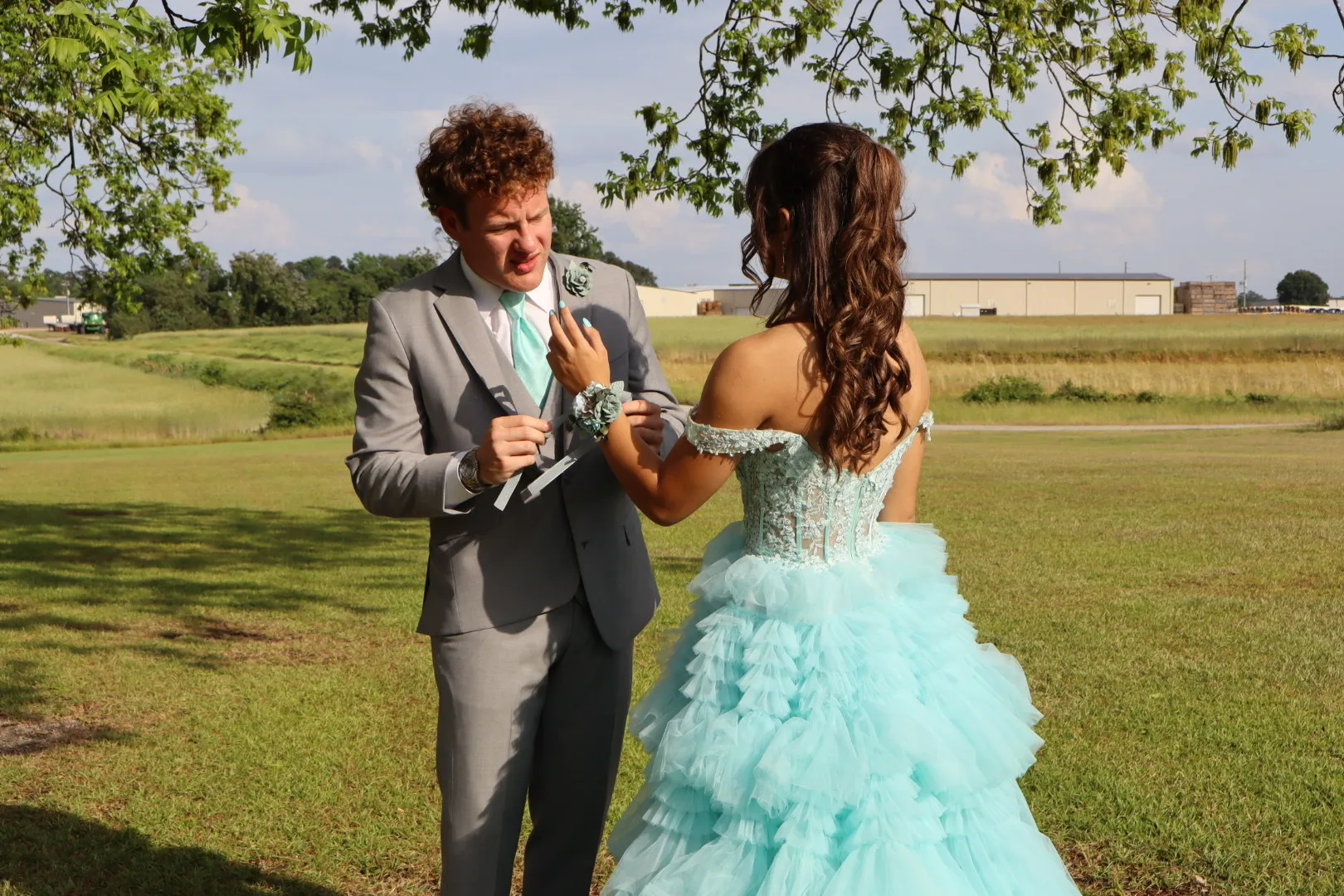 Teal Sherri hill prom dress - Image 3