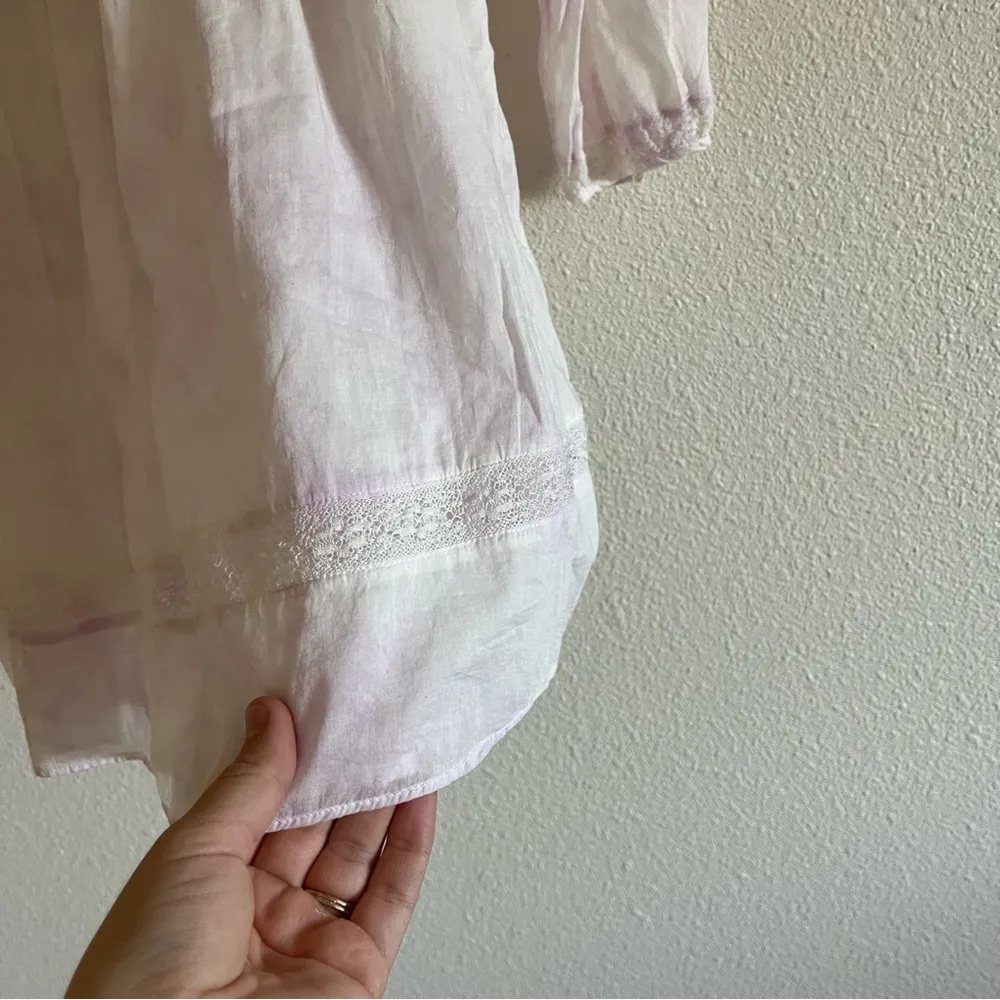 Aritzia Wilfred la boheme Elia Ruffled Tie Dye Prairie Mini Dress Size Medium - Image 8