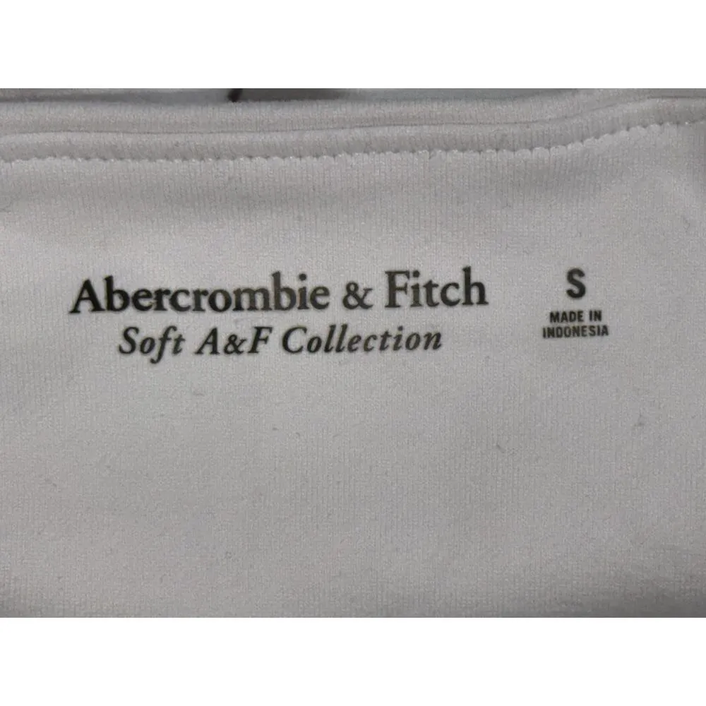 Abercrombie & Fitch Soft A&F White Crew Neck Long Sleeve Bodysuit Size Small S - Image 6