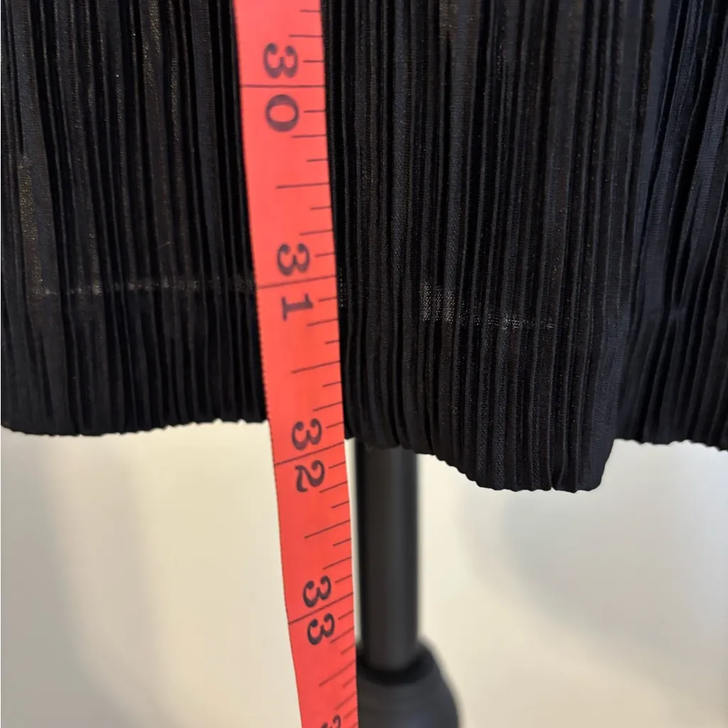 Laundry By Shelli Segal Black Pleated Midi Dress Size 4 - Image 10