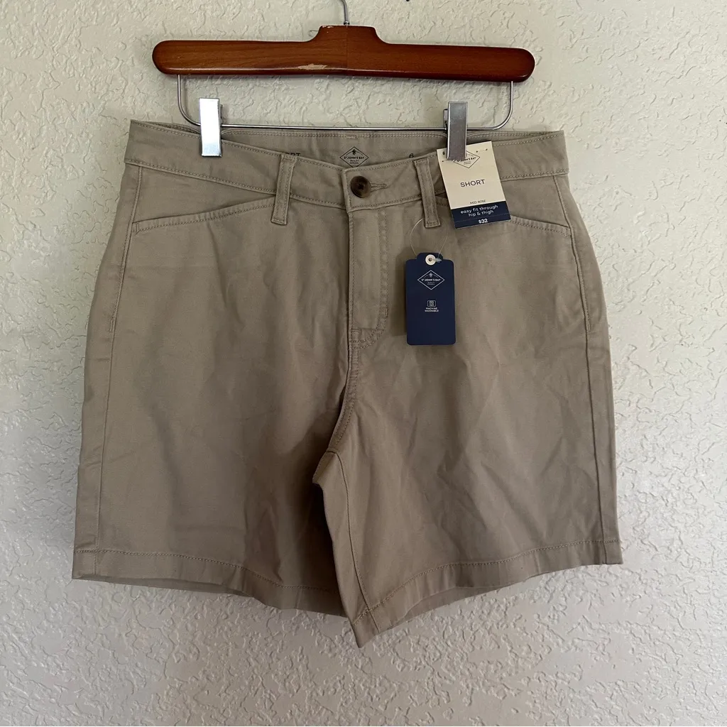 St.‎ John's Bay Beige Secretly Slender Midrise 7inch Inseam Shorts NWT Size 6 - Image 10