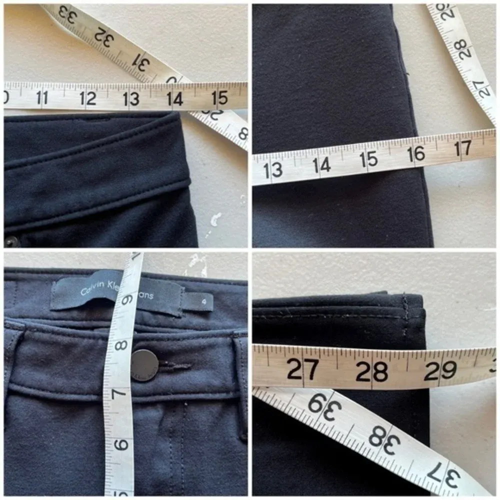 Calvin Klein Jeans Womens Size 4 Black Skinny Mid Rise Pants Stretchy - Image 3