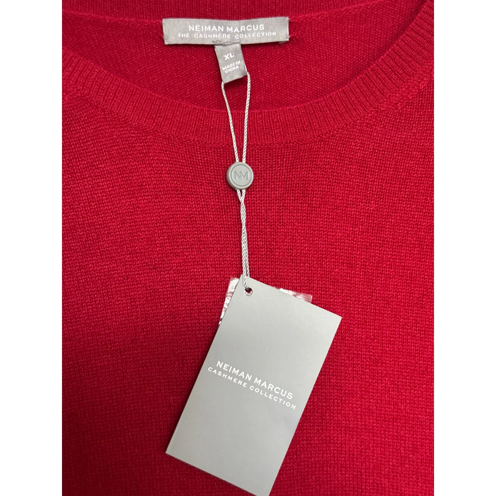 NWT Neiman Marcus the cashmere collection red crewneck sweater dress XL - Image 9