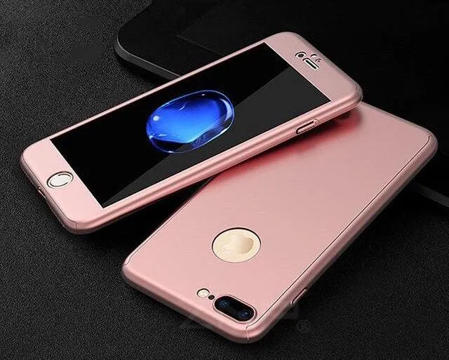 iPhone 8 Rose Gold 360 Full Cover Protection Case With Screen Protector - Image 4