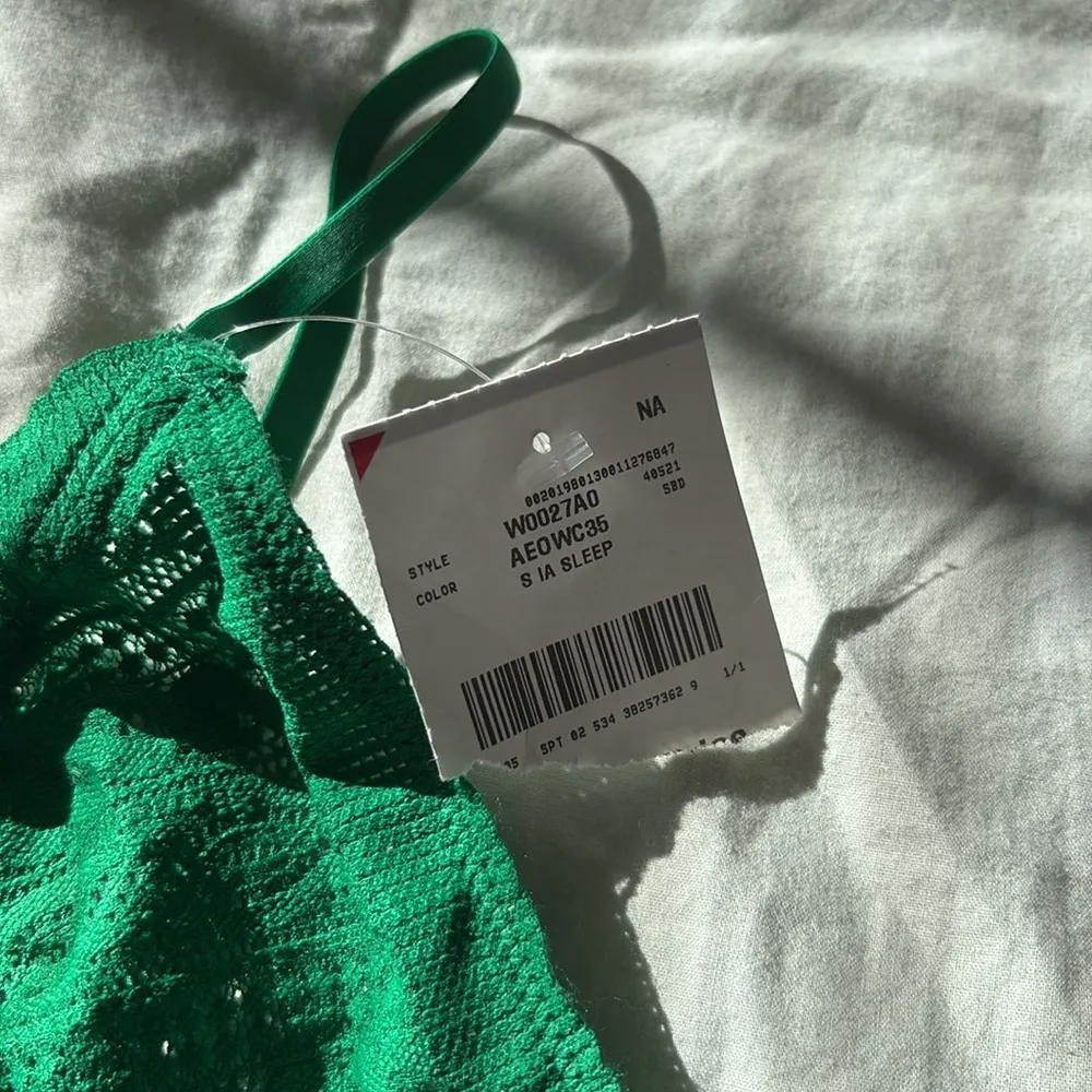 NWT Green  Size Medium Longline Cable Lace Bralette - Image 3