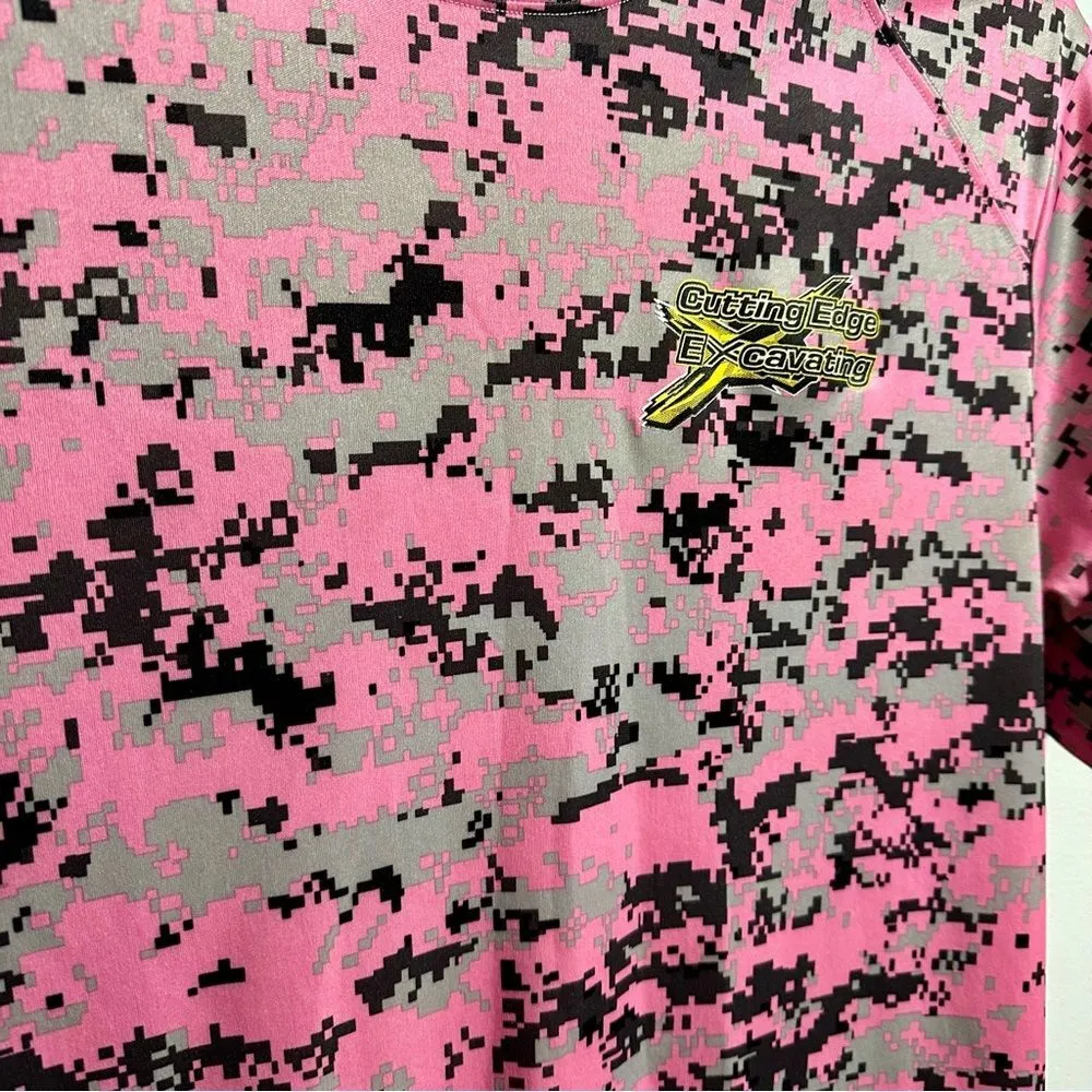 Pink Camo Graphic Performance Tee Shirt (972) Size L - Image 2