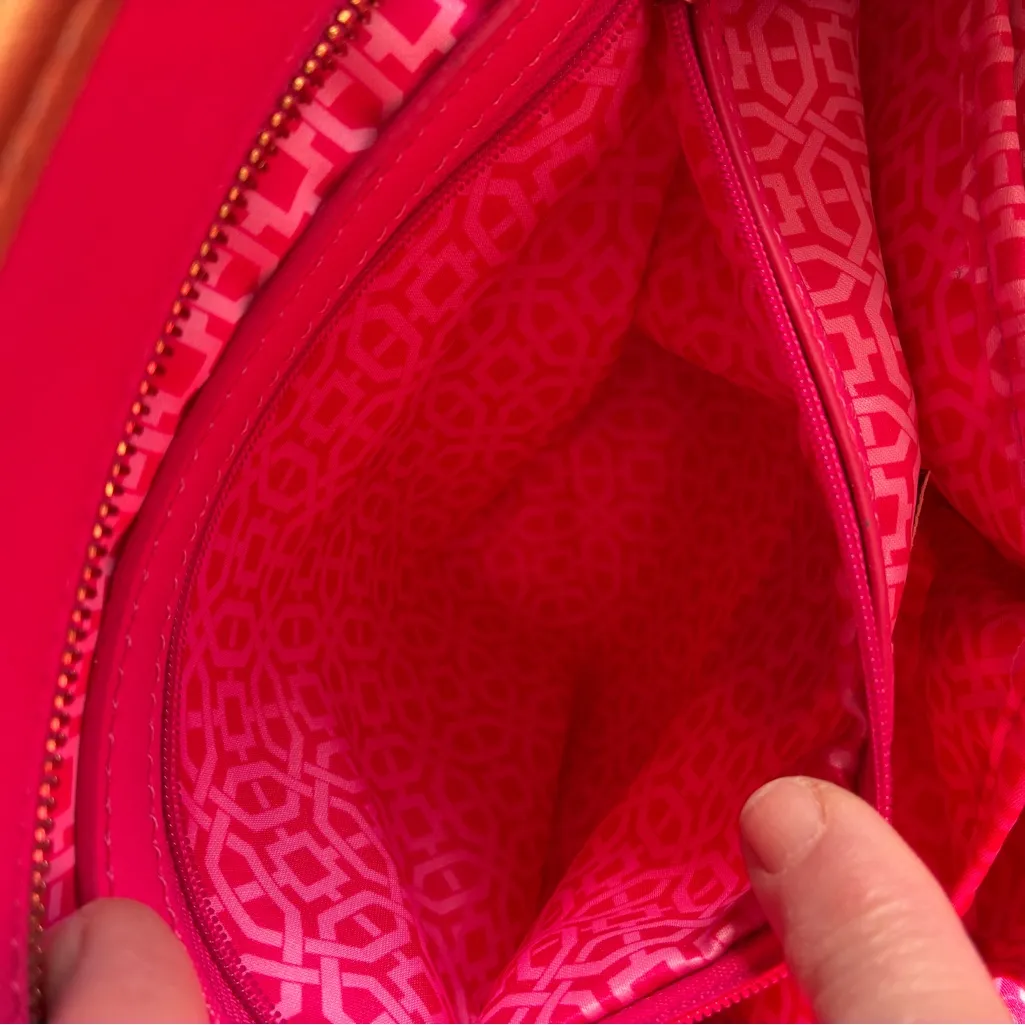 NWOT Spartina 449 Pink and Green Women's Bag with leather trim - Image 10