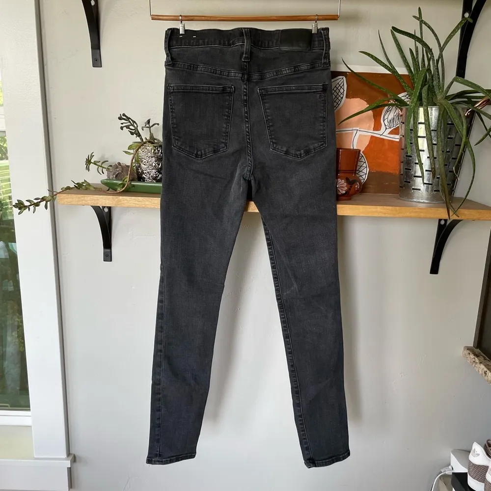Madewell Washed Black 9” High Rise Skinny Jean in Lunar Wash Size 25 - Image 10