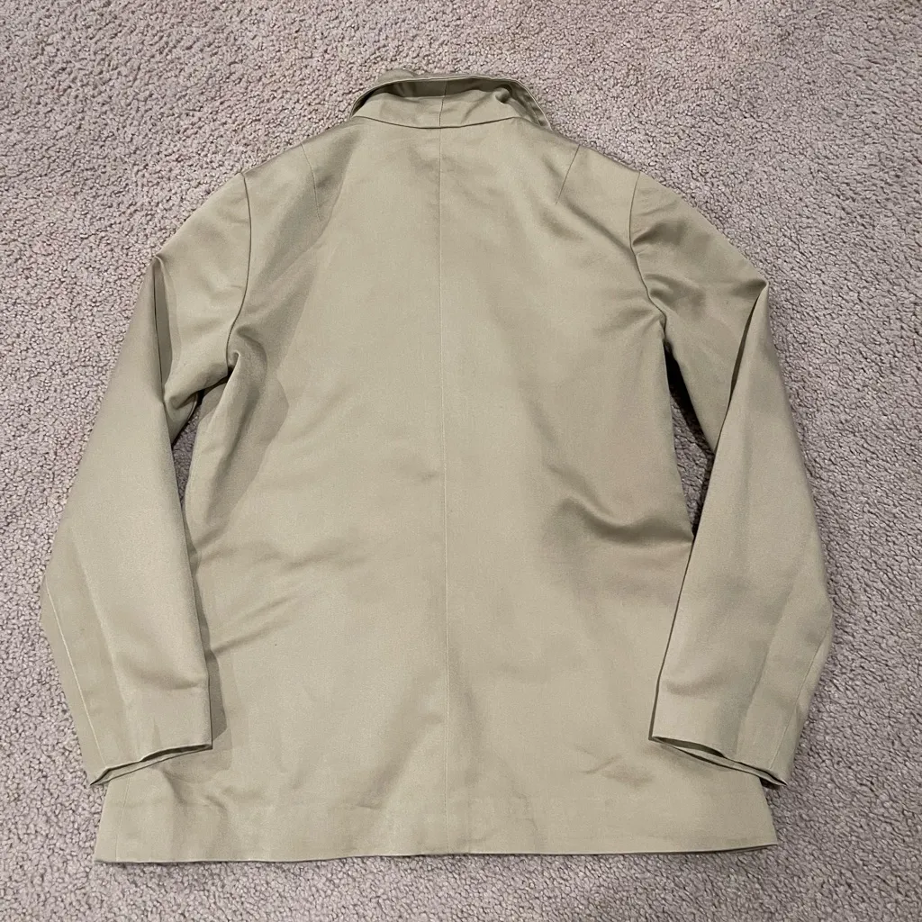 Classic Women's Tan Y2K Boho Style Collared Blazer - Image 3