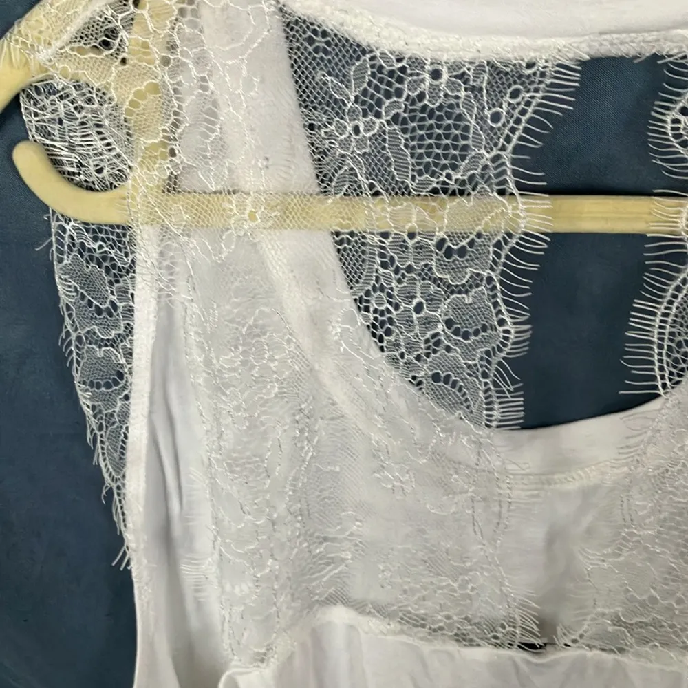 Molly Bracken: White Lace Back Top- M - Image 10
