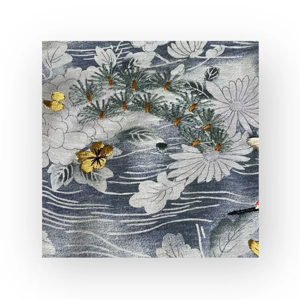 Rare: Y2K Lucky ⚘ Embroidered Asian Crane Zip Hoodie Sweatshirt ⚘ Cloud Blue ⚘ S - Image 12