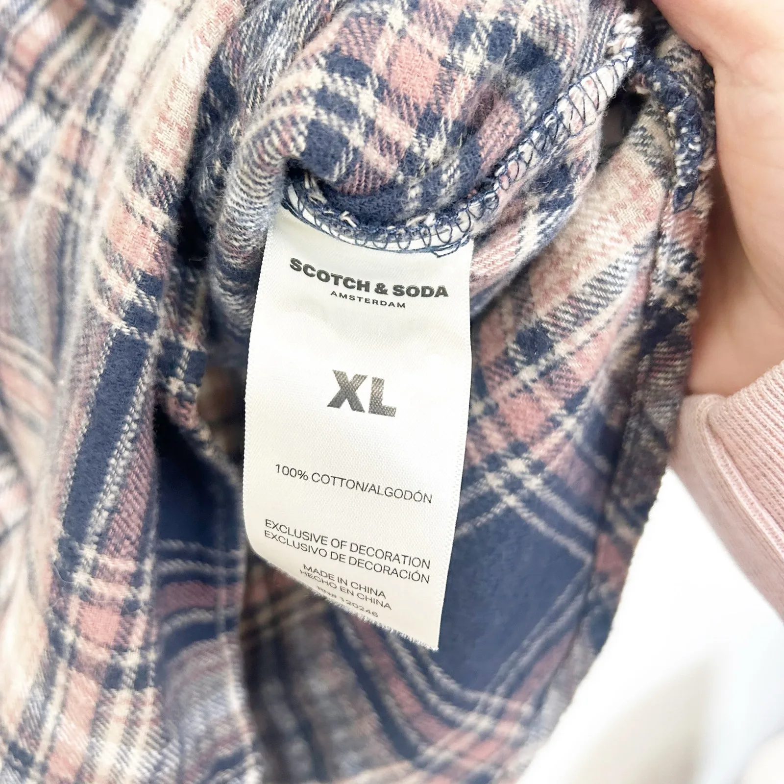 Scotch & Soda Amsterdam Plaid Flannel Sz XL - Image 4