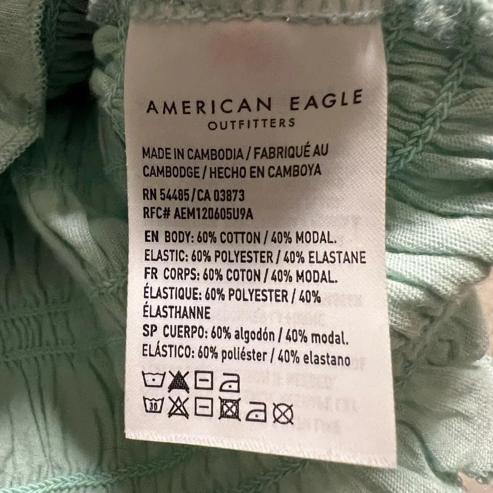 smocked crop top tank mint green medium lightweight juniors girl - Image 6