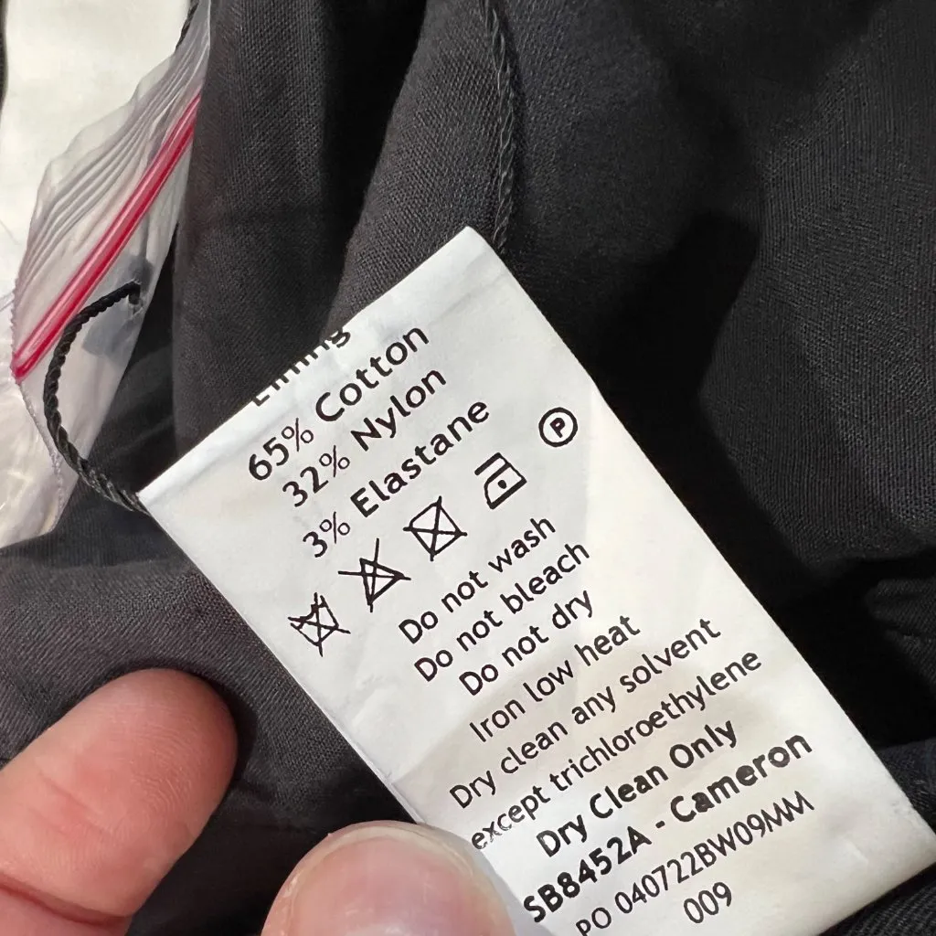 House Of CB London Wide Leg High Waist Dark Gray Pants Size Medium NWOT - Image 8