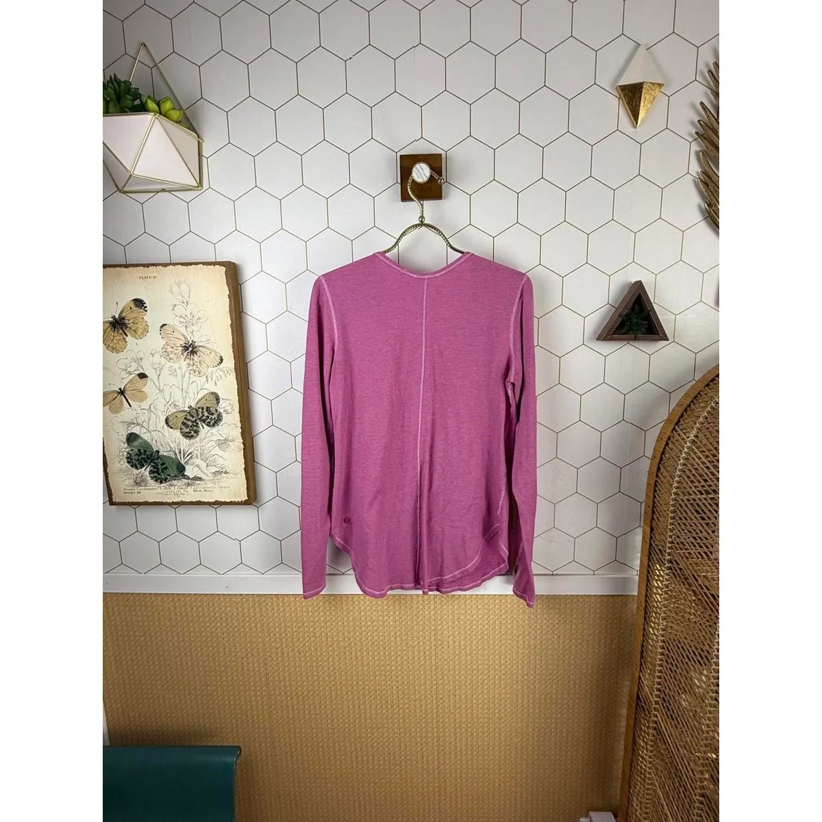 Lululemon Yogini 5 Year Long Sleeve Tee in Pink Stripe - Size - 10 - Image 7