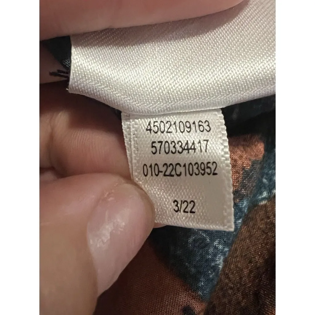 Chico's Long‎ Sleeve Geometric Shirt Top Size 2 Colorful Career Modern Office - Image 14