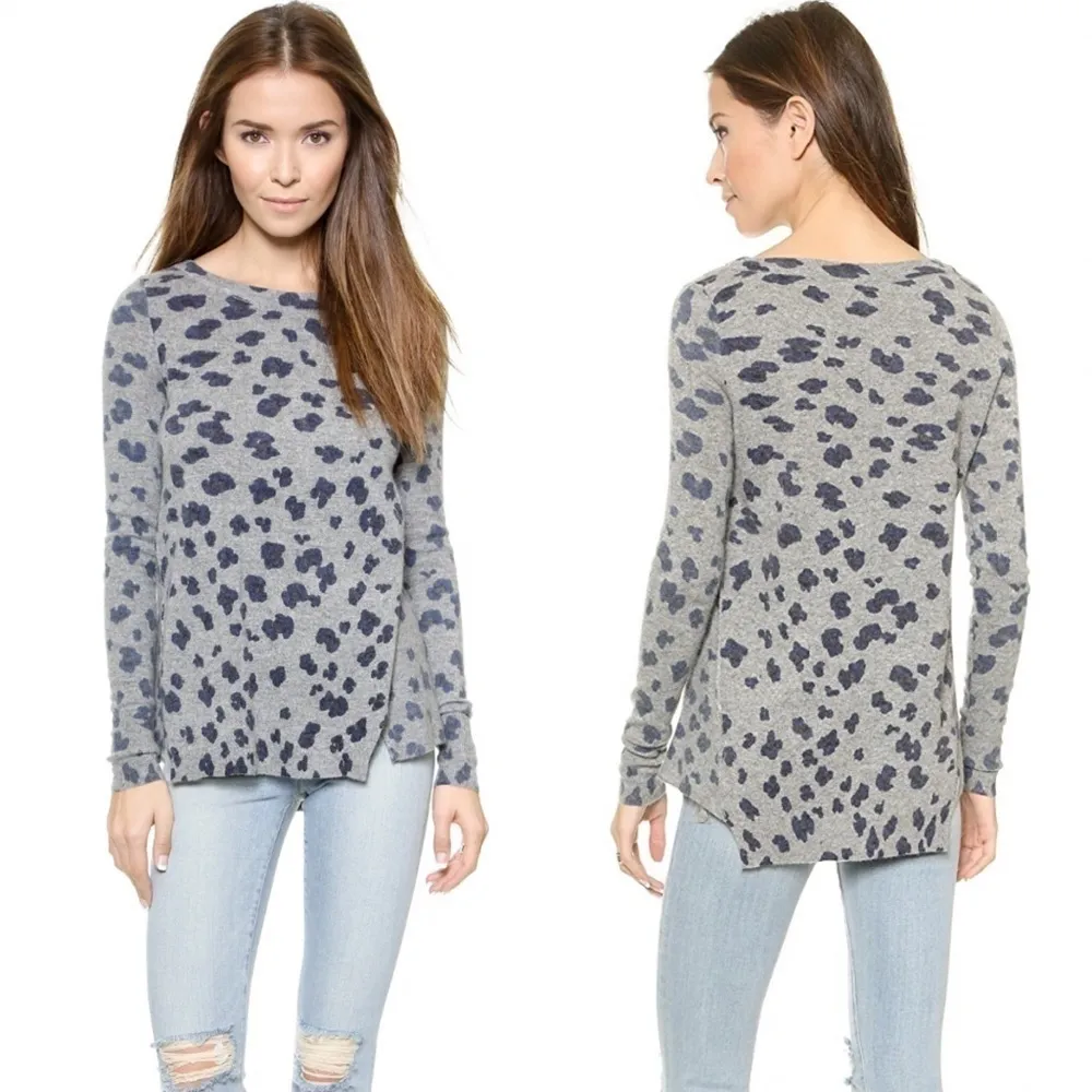 Rebecca Taylor Leopard Mix Pullover‎ Sweater Small - Image 2