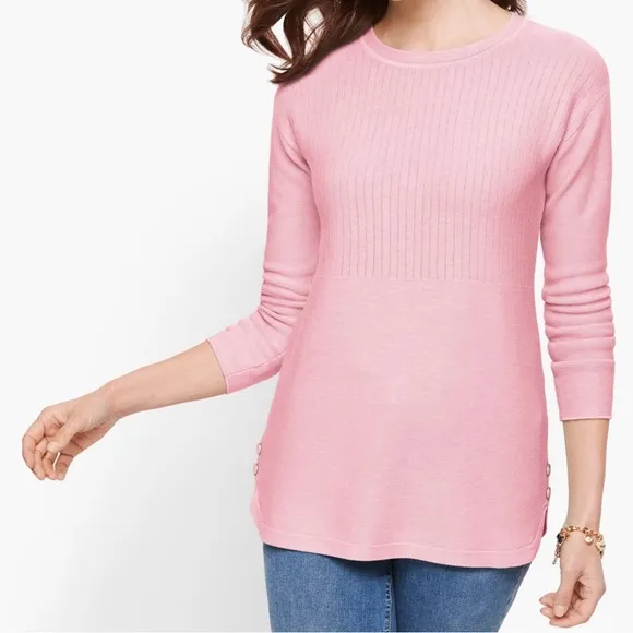TALBOTS | Pink Knit Sweater Sz MP - Image 2