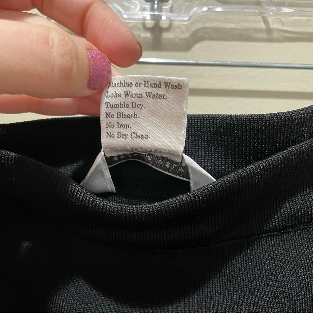 Misook Acrylic Pencil Skirt Knee Length Black Size Large - Image 5