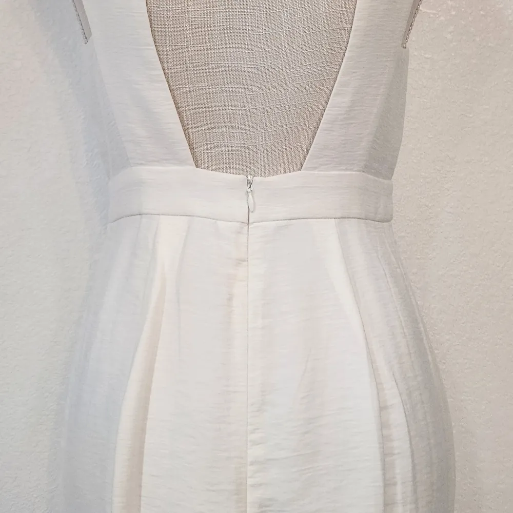 Finders Keepers Basic Instinct White Open Back Asymmetrical Dress Sz S - Image 10