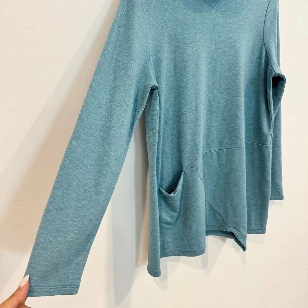 J. Jill Pure‎ Jill Luxe Tencel Turtleneck Top Blue Size M - Image 7