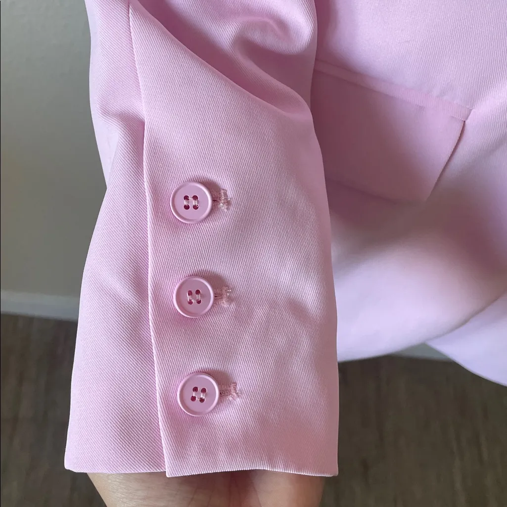 Peppermayo Light Pink Tailored Blazer – Relaxed Fit, Chic Minimal Style - Image 7