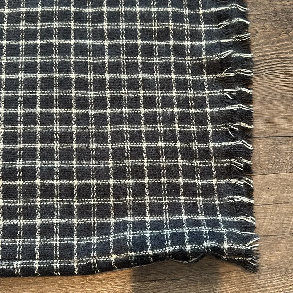 LuLu Navy Blue Toby Windowpane Knit Infinity Scarf - Image 7