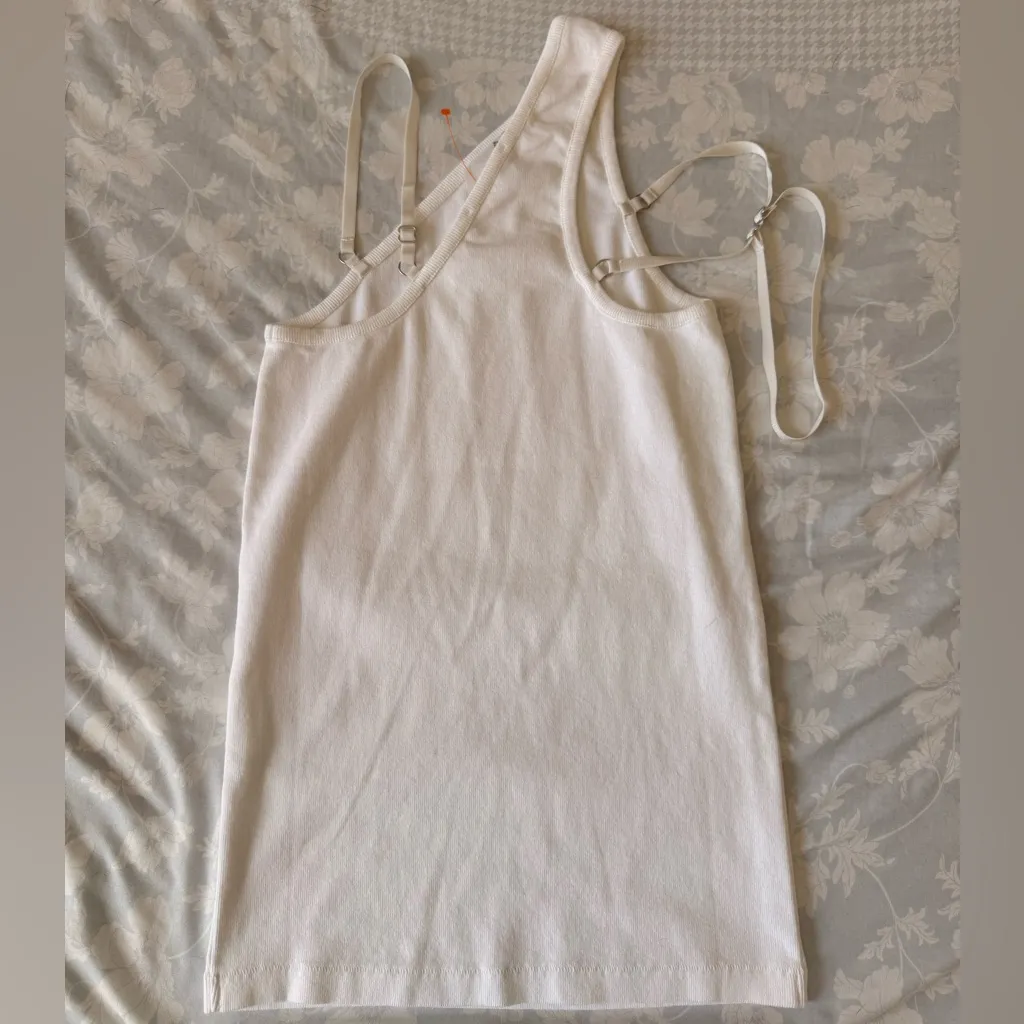 Helmut Lang | Unisex Cream Knit Tank - Image 2