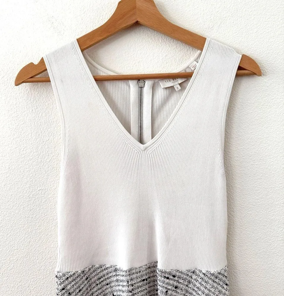 Ted Baker Adalad V-Neck Tweed Skater Dress 2 - Image 6