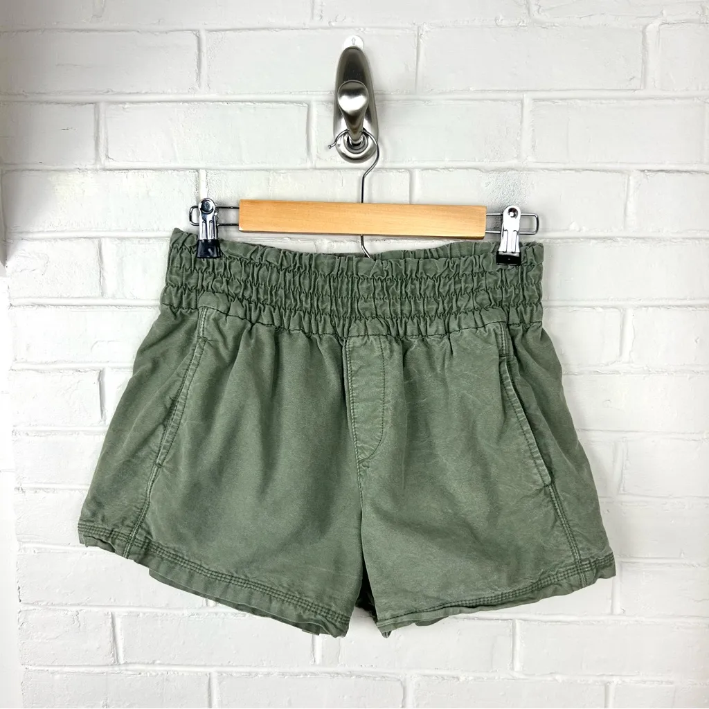 Aerie Babewatch Green Pull On Casual Shorts Size S - Image 2