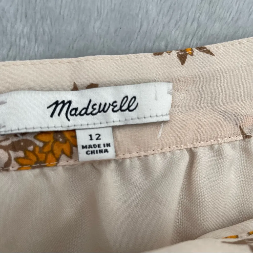 Madewell 100% Silk Feminine Coquette Floral Printed Ruffle Wrap Mini Skirt 12 - Image 2