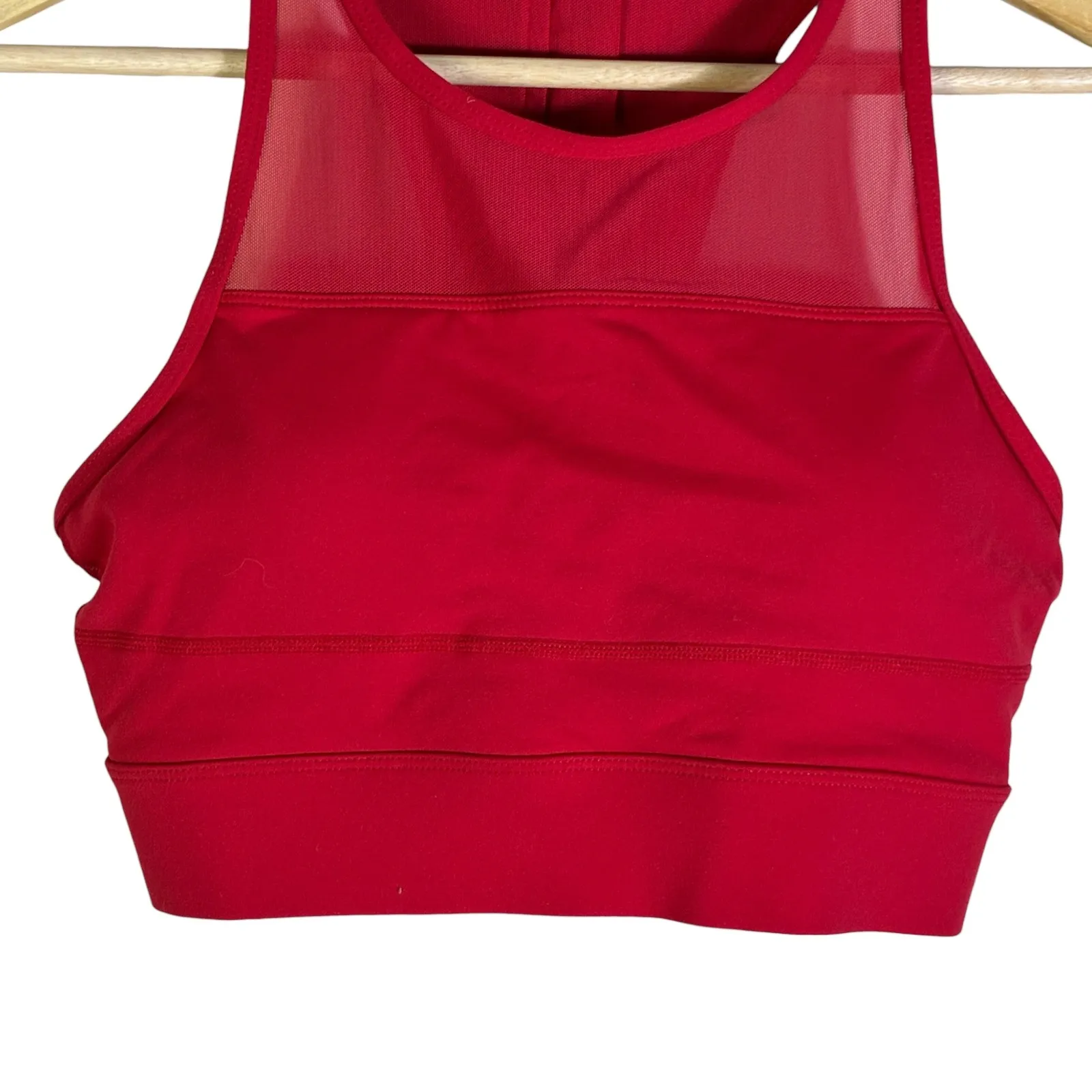 Zyia Active Red Mesh Racerback Sports Bra Medium Athletic Workout Gym - Image 3