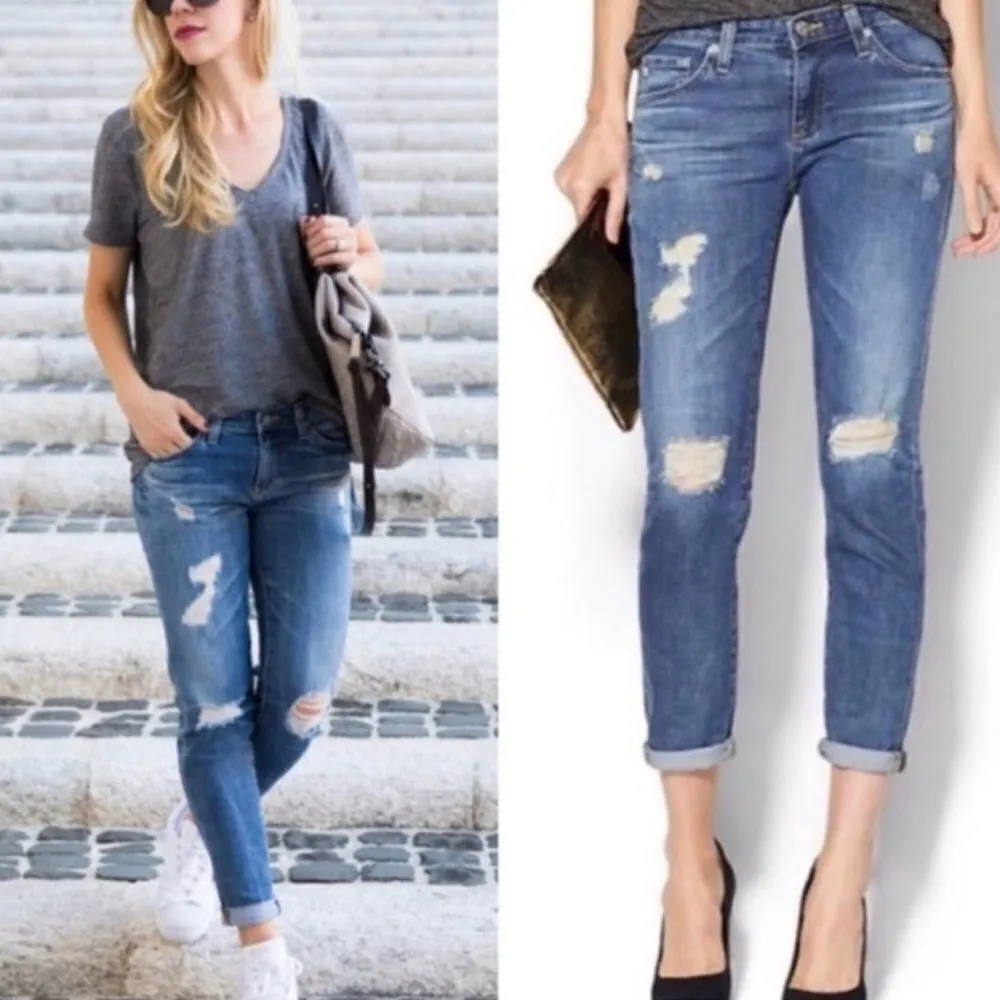 Adriano Goldschmied AG Stilt Cigarette Jean 31R Distressed - Image 2