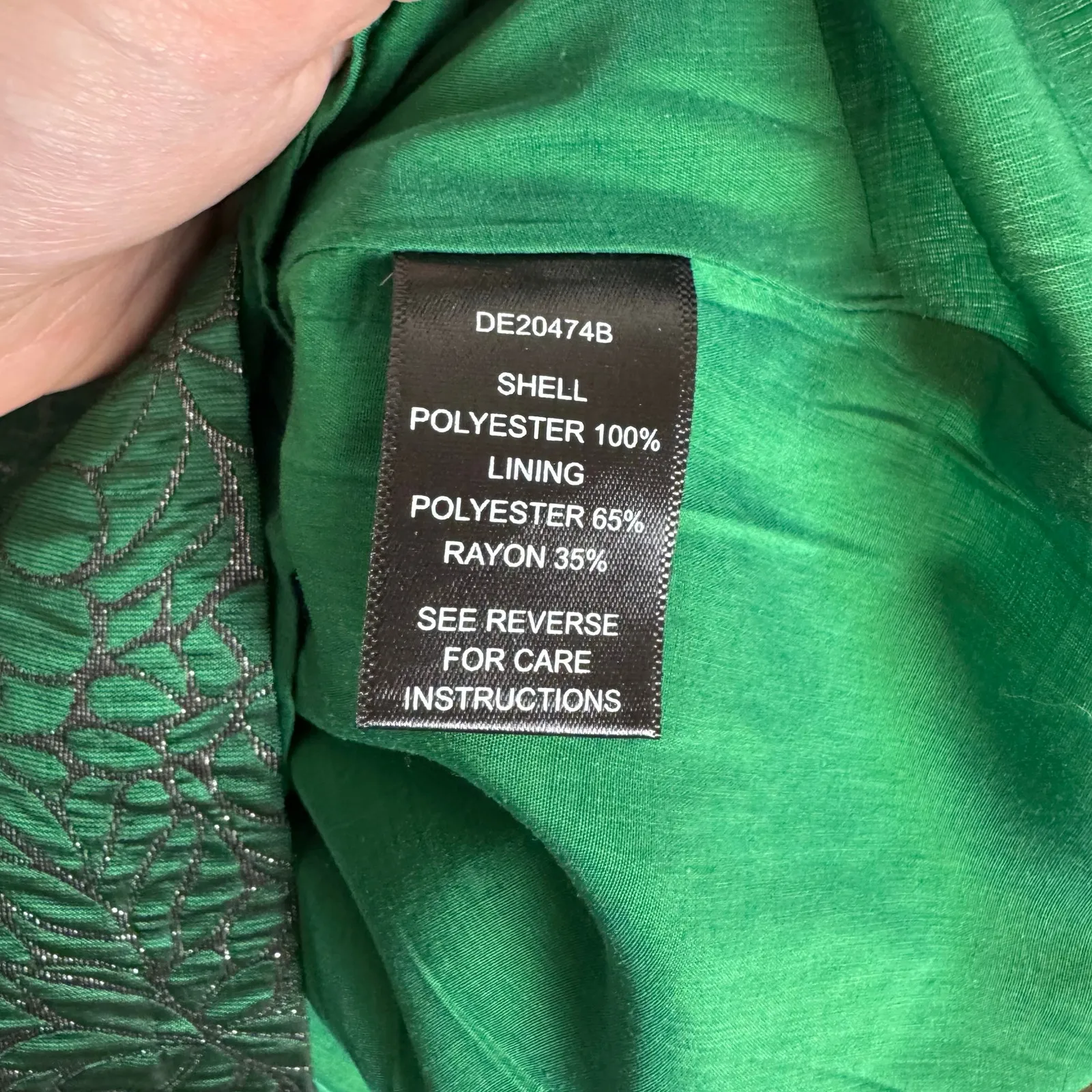 Lily Rain Womens Green Jacquard Sleeveless Shift Dress Sz S Christmas Holiday‎ - Image 11