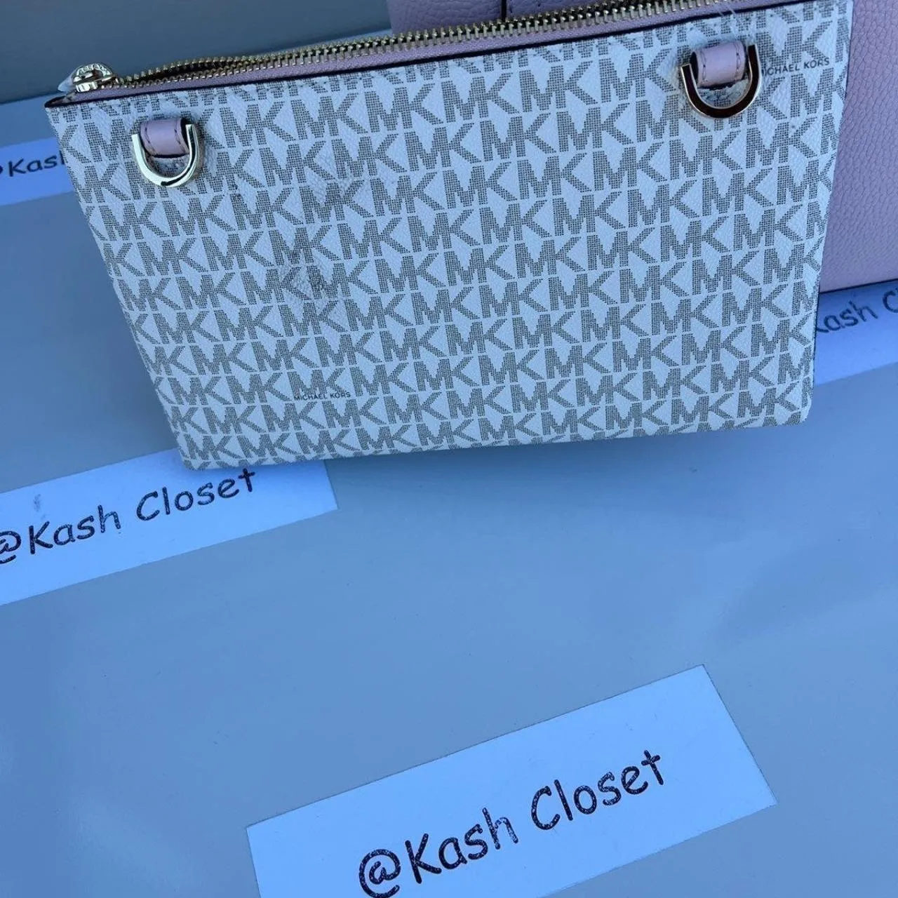 Michael Kors Powder Blush Maisie Tote 3 In 1 Large Leather Purse - Image 5