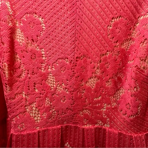 Free‎ People Rocco Pink Lace Dress Size 8 Cocktail Boho Mini Date Night Party - Image 7