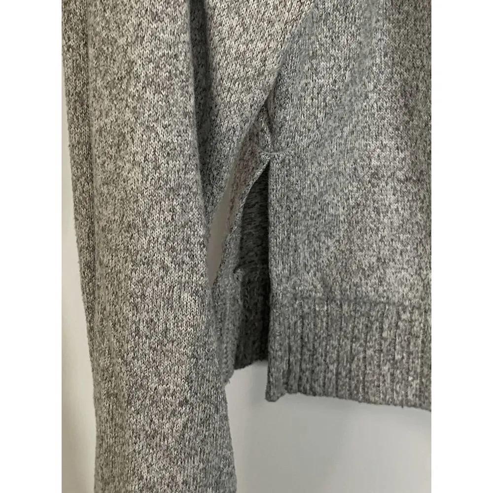 SO Women’s Turtleneck Sweater Tight Knit Crop Long Sleeve Gray Small - Image 5