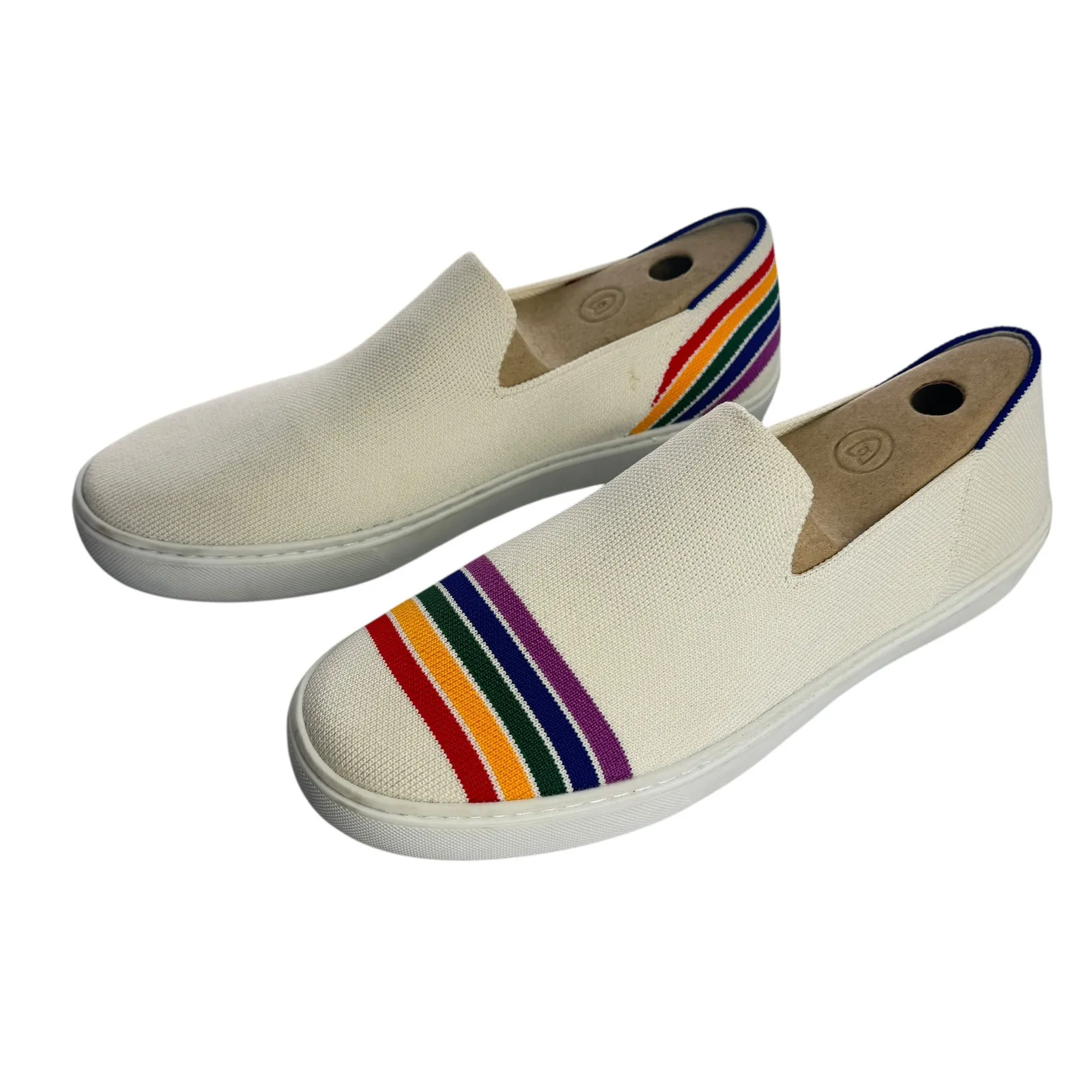Rothy’s Women’s Pride SF Slip On White Sneaker Rainbow Size 10.5 LGBTQ Washable - Image 9